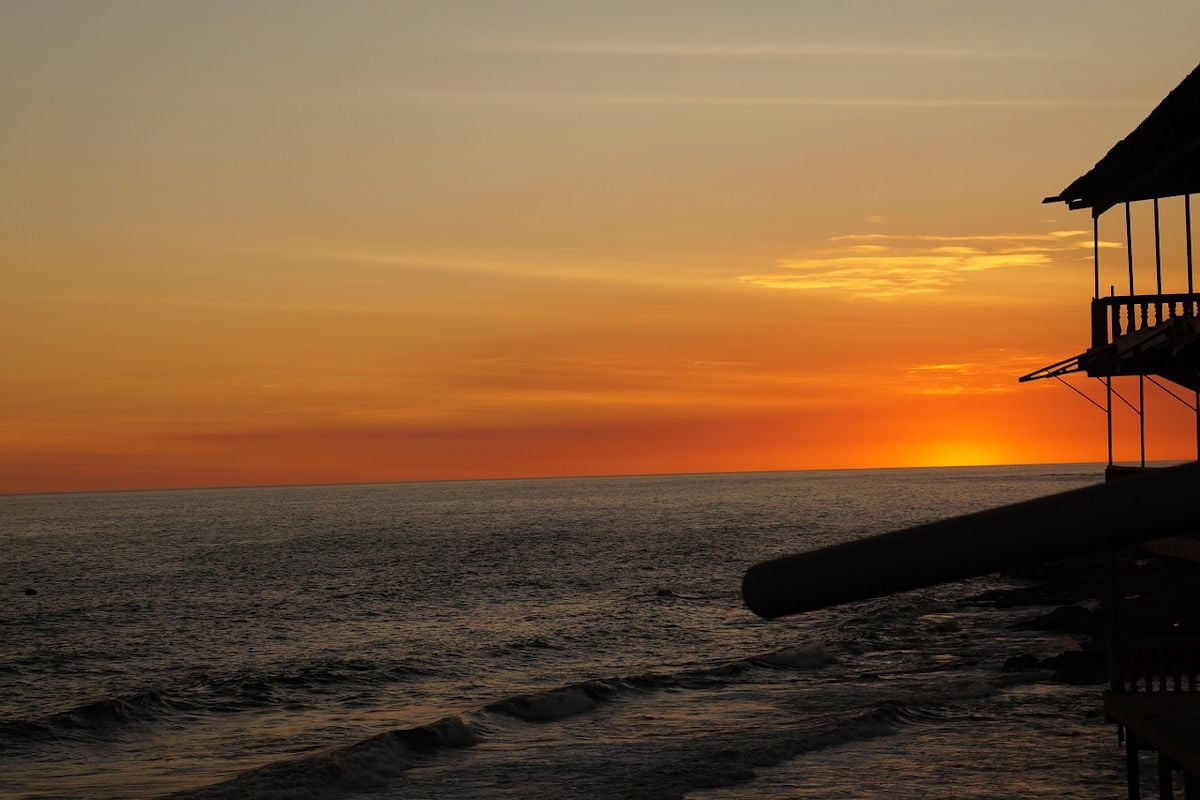Sunset at Las Flores Beach.