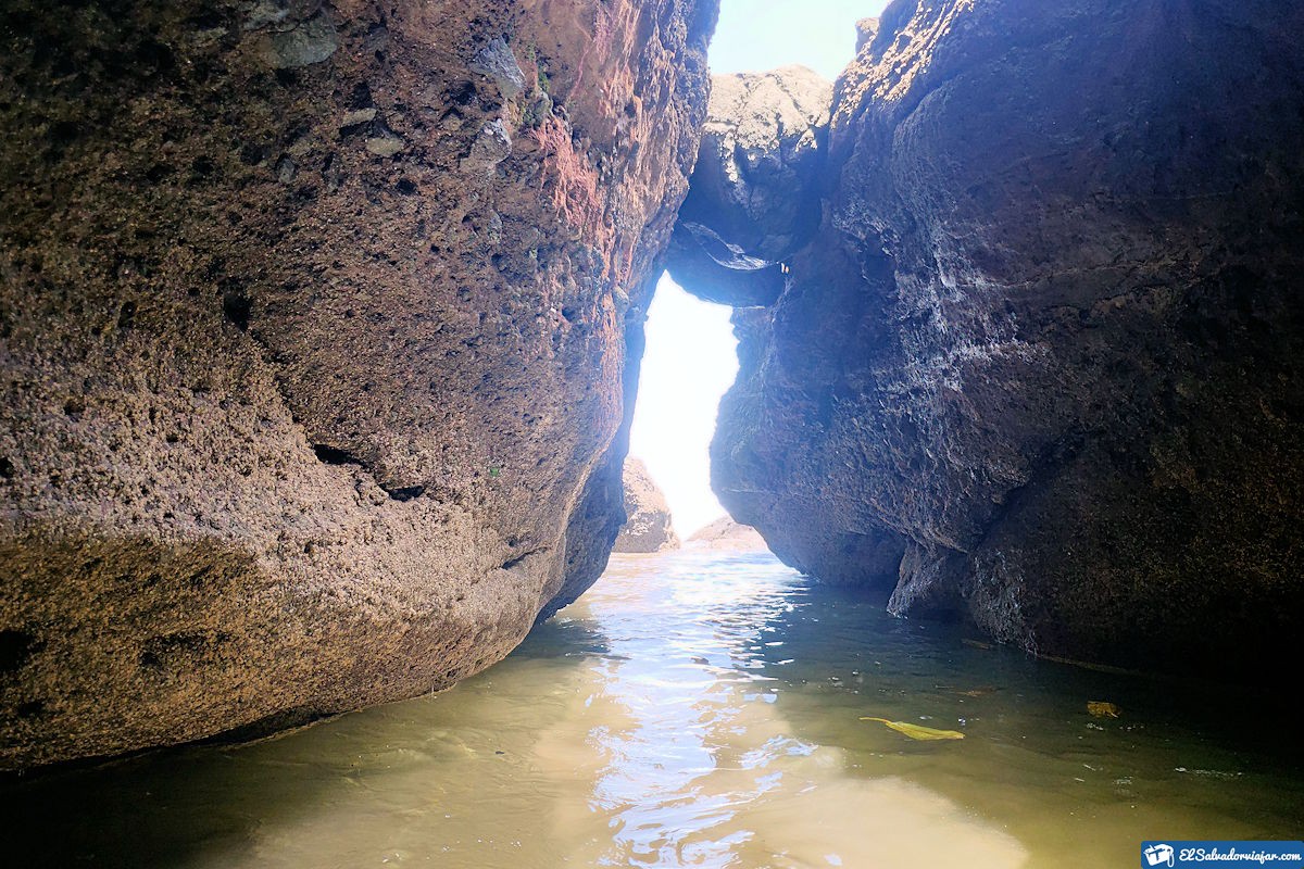 Cave in Las Flores Beach San Miguel.