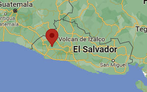 Location of Izalco Volcano