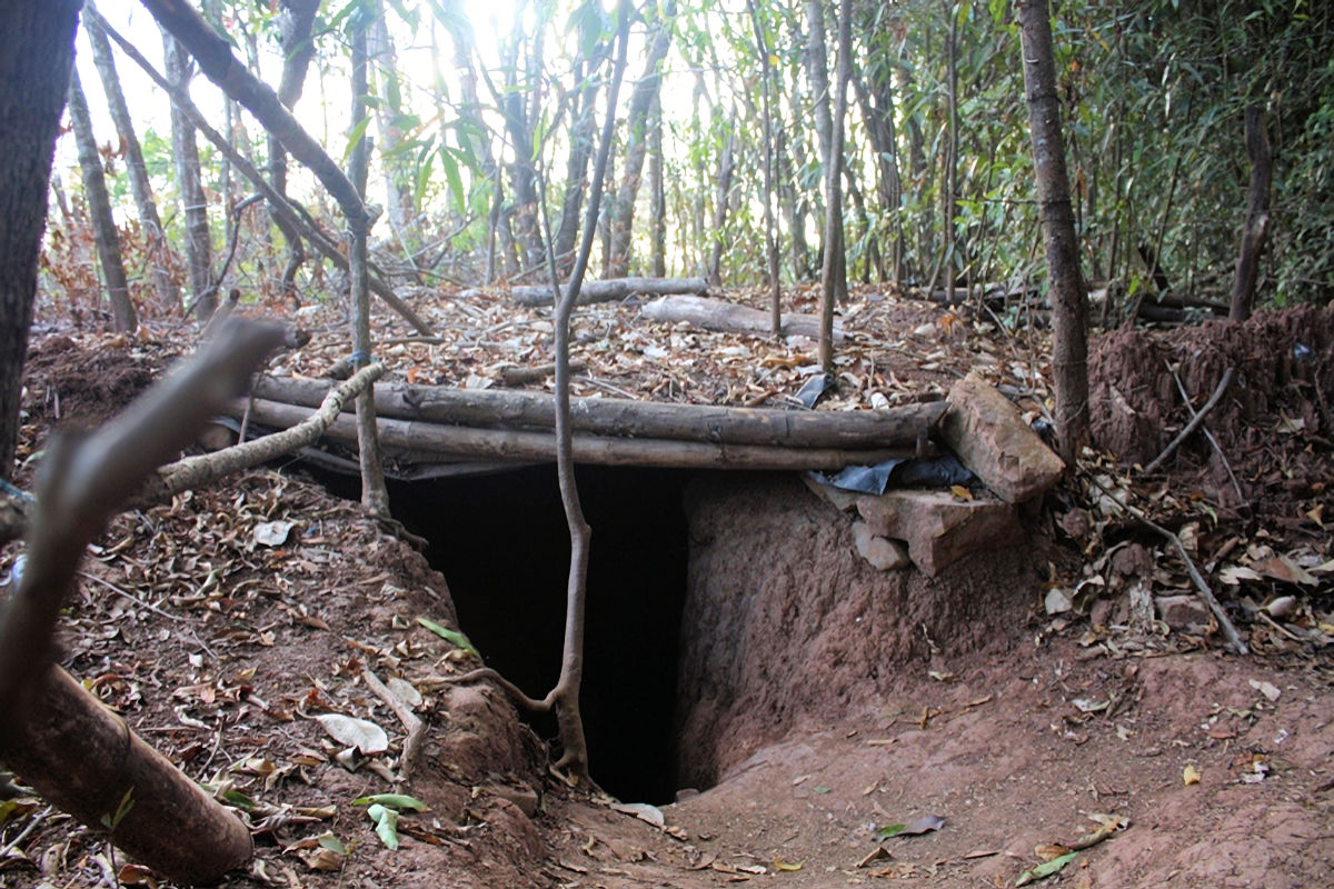 Guerrilla hiding place during wartime