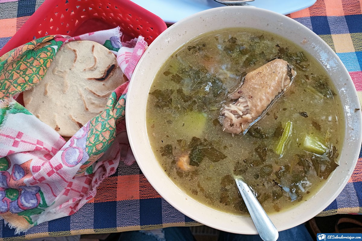 Typical food from El Salvador. Indian Hen Soup.