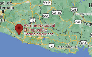 Location of El Imposible National Park