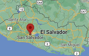 Location of the Department of San Salvador