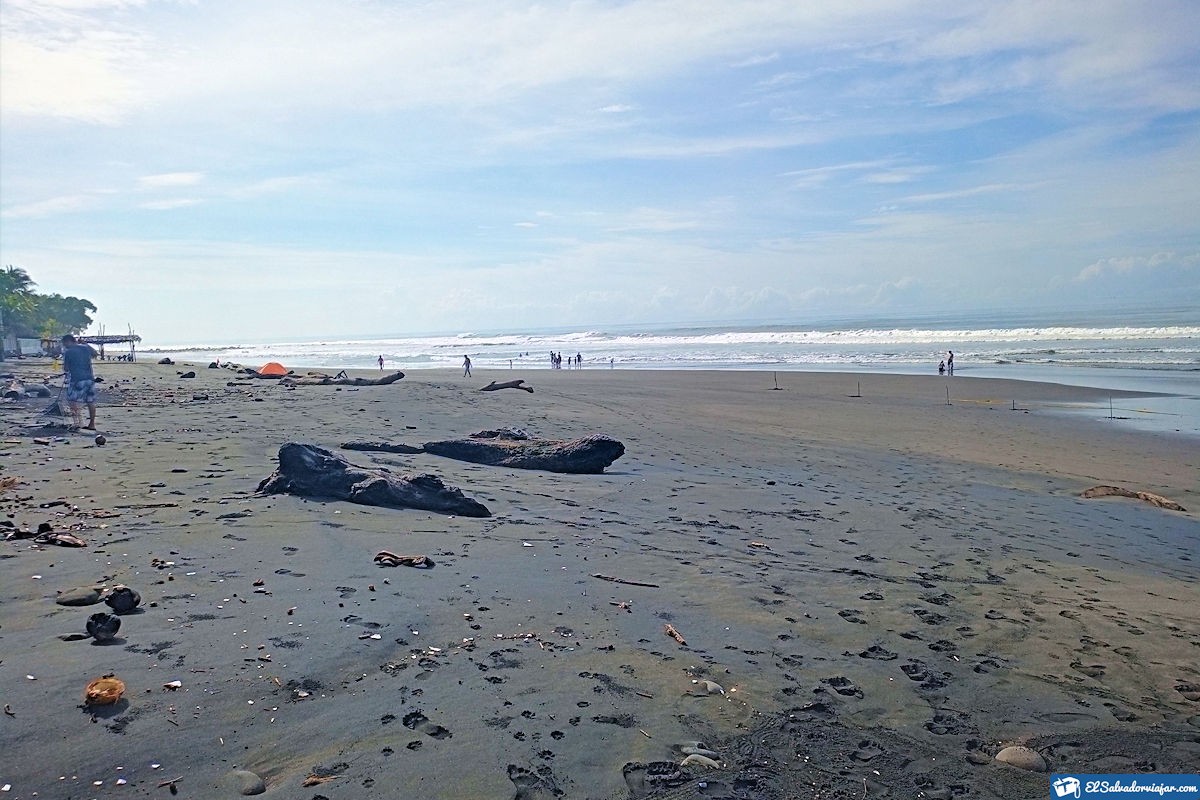Volcanic sand of San Blas Beach
