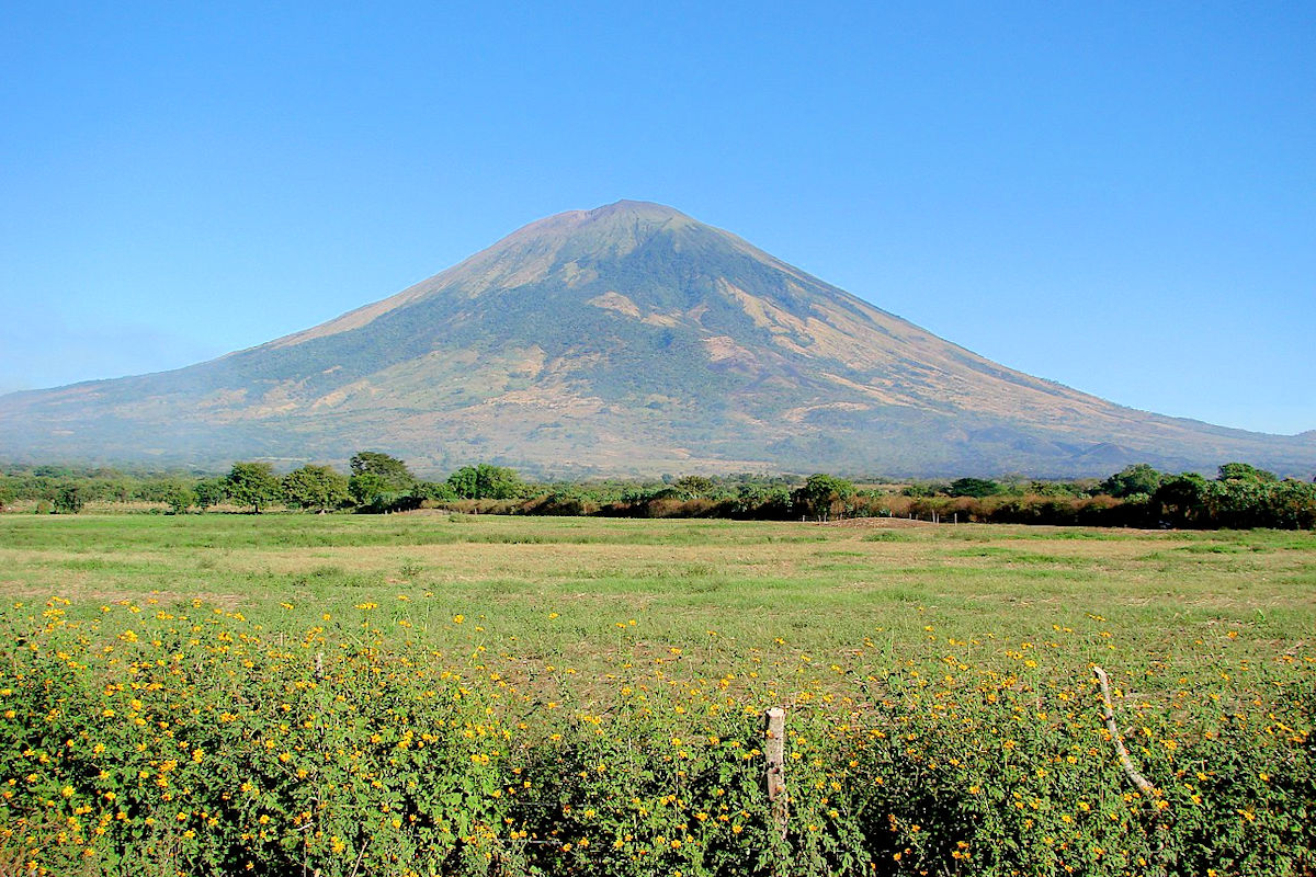 Chaparrastique Volcano. San Miguel Volcano.