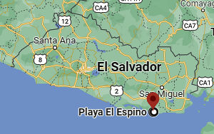 Location of El Espino Beach