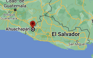 Location of the Department of Ahuachapán