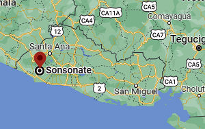 Location of the Department of Sonsonate