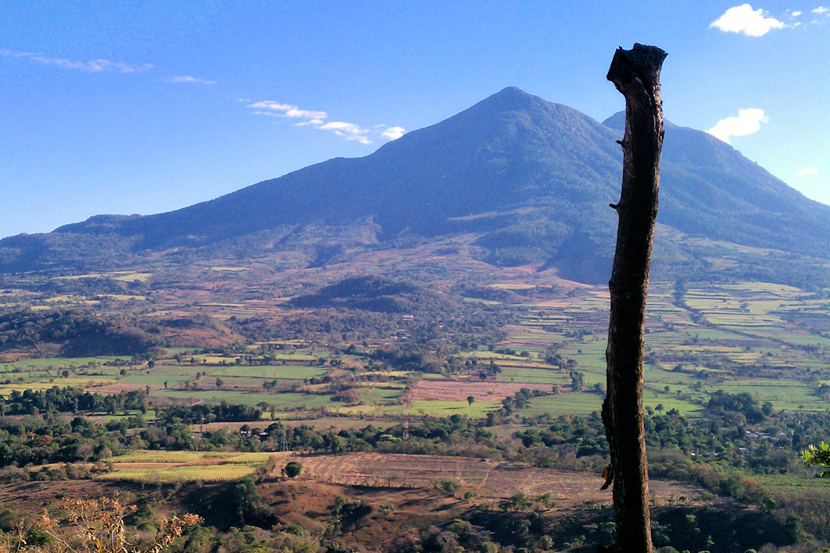 Chinchontepec Volcano, as seen from Cabañas.