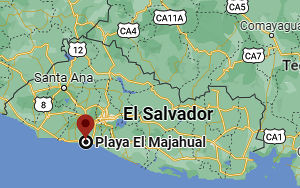 Location of Playa el Majahual