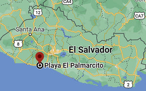 Location of El Palmarcito Beach