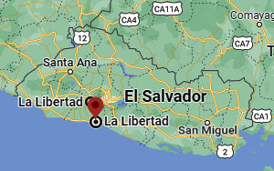 Location of the Department of La Libertad