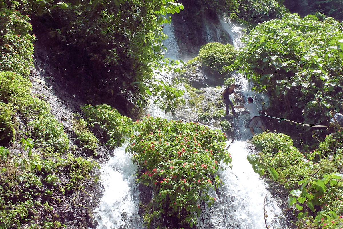 Climbing in Route of the 7 Waterfalls.