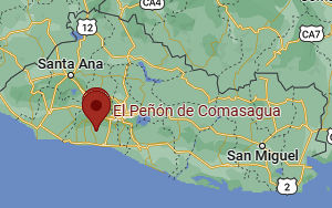 Location of Comasagua Rock
